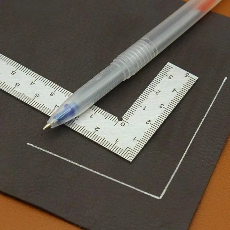 Cute school supplies metal ruler Small frame ruler Measuring layout tool Stainless steel