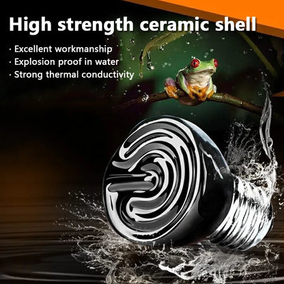 1PC Ceramic Emitter Heat Light Mini Black Pet Heating Lamp Bulb 25/50/75W Brooder Chickens Reptile Lamp