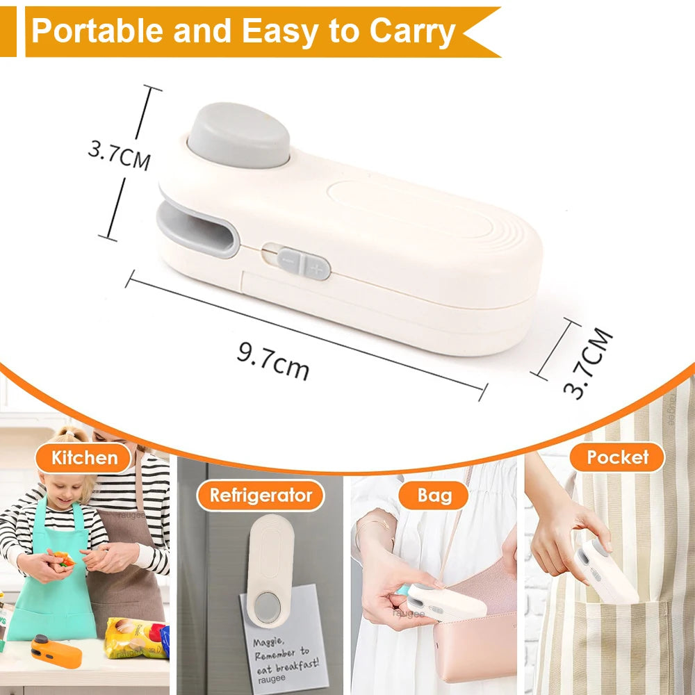 Mini Heat Sealer Plastic Bags Heat Sealing Machine Food Storage Packaging Bag Sealer Portable Handheld Plastic Bag Heat Sealer
