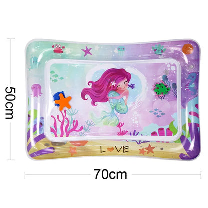 Inflatable Tummy Time Baby Play Mat Infants Water Cushion Early Education Interactive Baby Toys For Toddlers Sensory Development