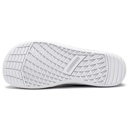 HOBIBEAR Mid-Top Barefoot Shoes Unisex Wide Toe Box Canvas Sneakes Zero Drop Lace Up Outdoor Walking Shoes