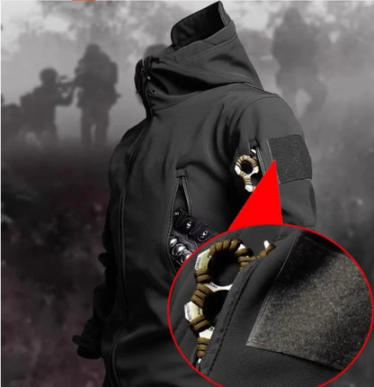 Winter Soft Shell Mens Tactical Set Outdoor Windproof Waterproof Warm Combat Suit Multi Pocket Thickened Camo Hunting Uniform