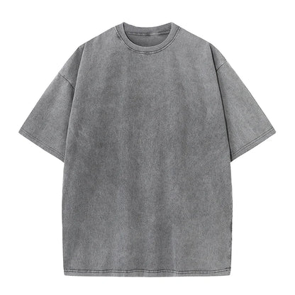 100% Cotton T-shirt Custom Logo Street Trend Short Sleeve T-shirt Embroidery Design European American Size Tops Printing Pattern