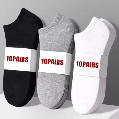 5/10/40Pairs Summer Solid Low Cut Ankle Socks Men Women Sports Socks Odor Proof Sweat Absorbing Sock Male lady Hosiery