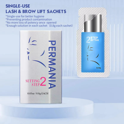 PERMANIA Korea 10 Pcs/Lot 5-8 Mins Lash Lift Eyelash Perm Kit Sachet Number #1#2#3 Setting Lotion Curling Perming Makeup Tool