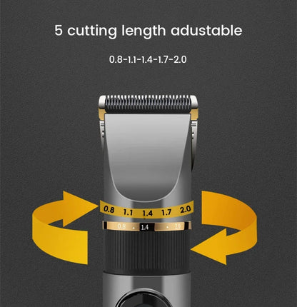 Professional Hair Clipper Rechargeable Electric Trimmer For Men Beard Kids Barber Cutting Machine Haircut LED Screen Waterproof