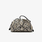 Ruched Serpentine Dumpling Bags for Women Pouch Handbag Cloud Clutch Snake Pattern Shoulder Crossbody Bag Luxury Designer Bag