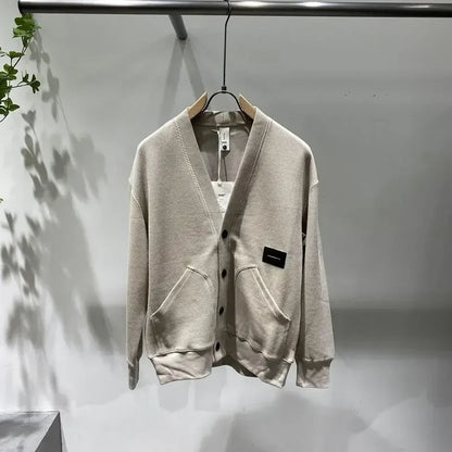 Men's Clothing Icon V Neck Cardigan Knit Sweater Male with Pockets Jumpers Tops Best Selling Products 2025 New in Knitwears A X