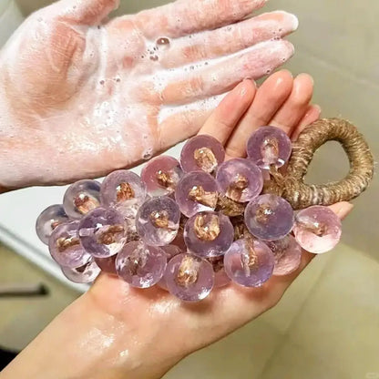 Grape Handmade Soap Natural DIY Crystal Soap Fruit Aroma Scented Soap Creative Gift For Home Fragrance Friend Gift Bathroom