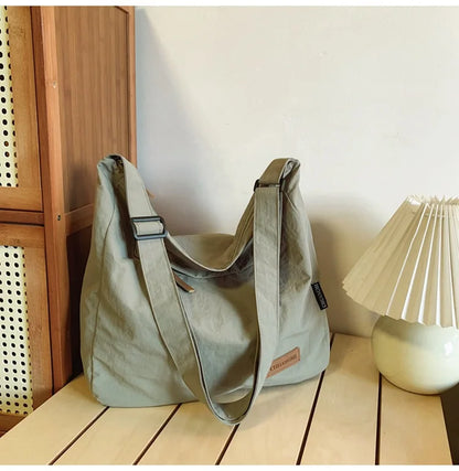 Japanese Women Men Shoulder Crossbody Bag Large Canvas Messenger Bags for Student 2024 Brand Book Bags Female Handbag Satchels