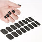 16Tips French Semi-Cured Gel Nail Wraps Sticker Pure Color Full Cover UV Gel Nail Polish Wraps Long-Lasting Nail Extension Decal
