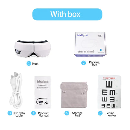Eye Massage Device Vibration Airbag Pressure Eye Massager Bluetooth Music Relax Fatigue Eye Care Improve Sleep Tools Foldable