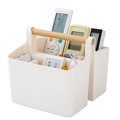 1pc Multifunctional Storage Holder School Office Portable Pen Holder Storage Box Large Capacity Desktop Sundries Storage Basket