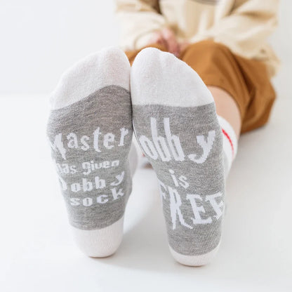 New High Quality Print Letter  is Free Funny Men Socks Striped Women Novelty Chaussettes Femme Spring Streetwear Cotton Sokken