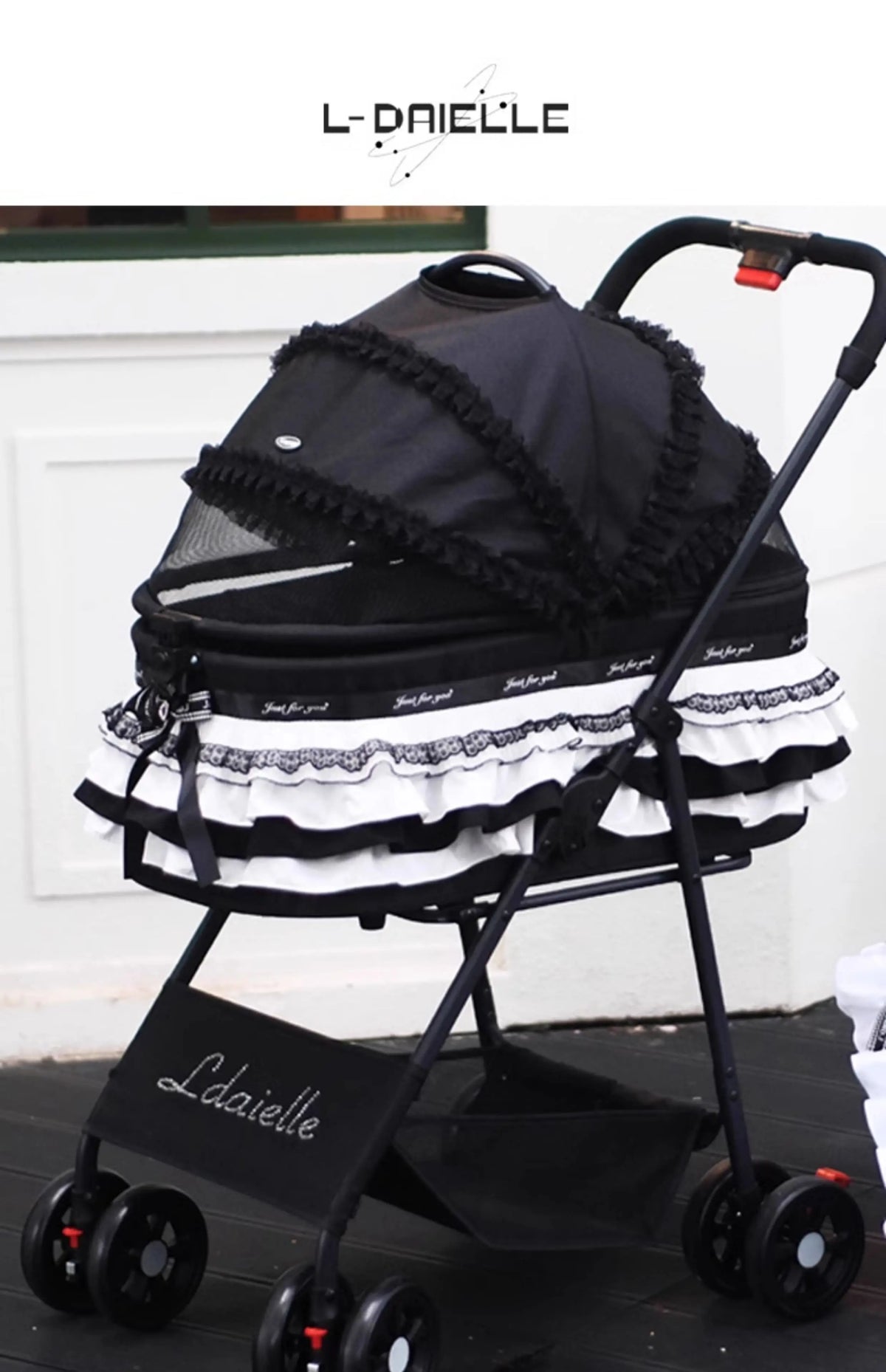 LDAIELLE High-end  Pet cart Small and light foldable Yorkshire outdoor travel
