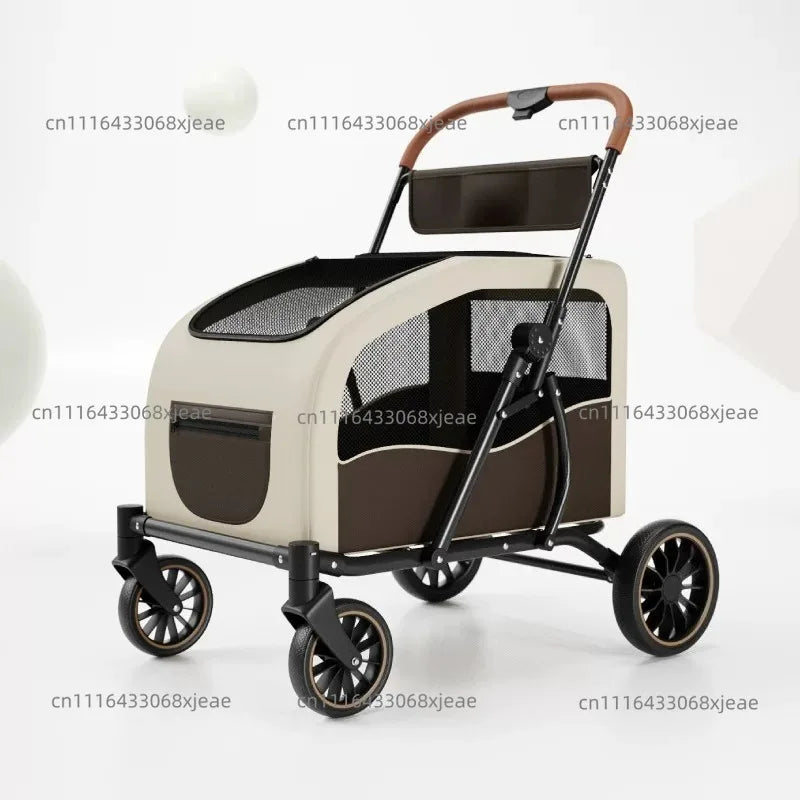Medium and large dog multi-function pet cart travel cart portable foldable
