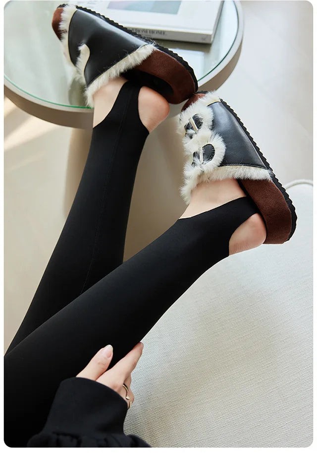 BIVIGAOS Spring Autumn Brushed Foot Tights Sharkskin Leggings Women's High Waist Elastic Tight-Fit Sexy Sports Yoga Leggings