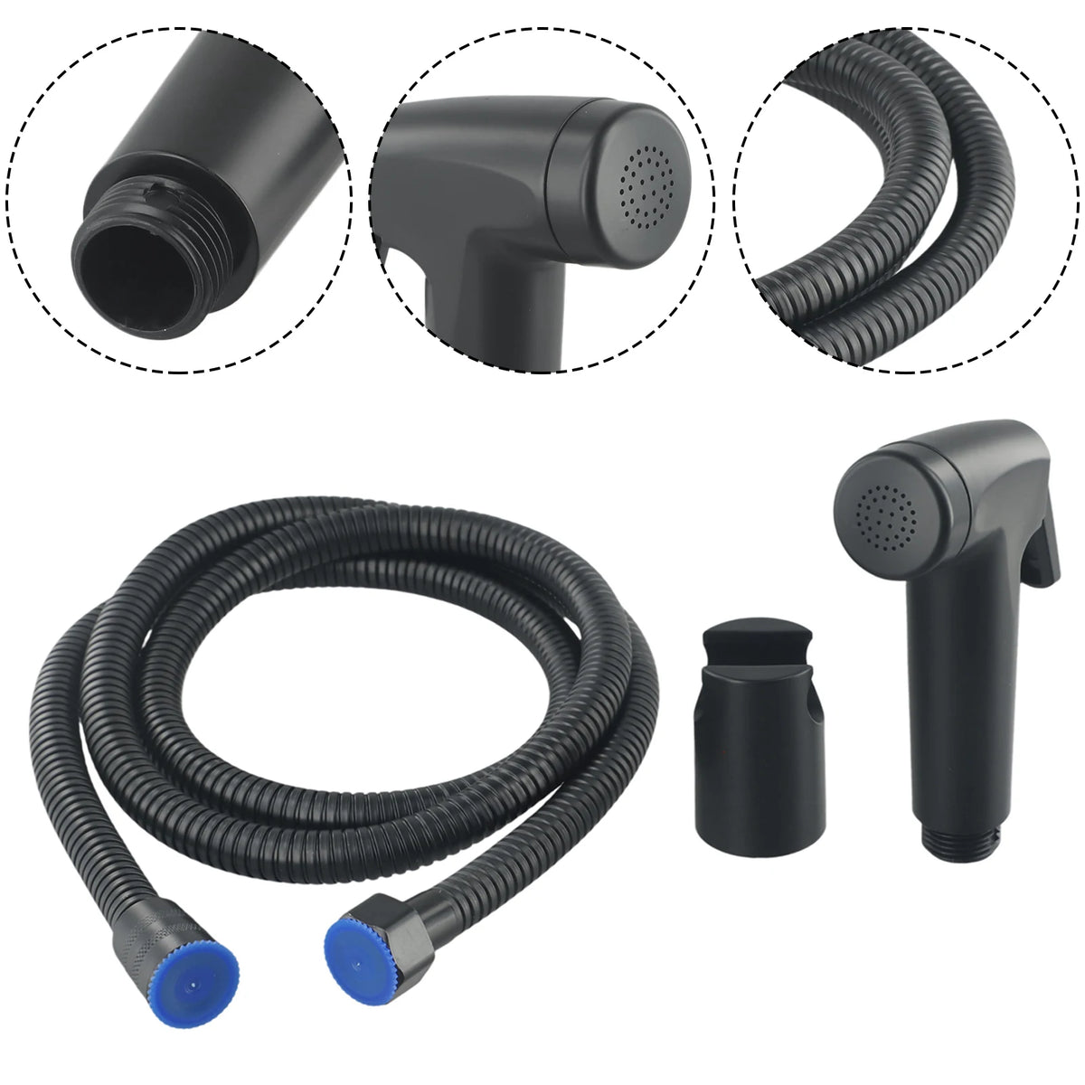 Bidet Toilet Sprayer Set Spray Water Bathroom Handheld Bidet Sprayer Toilet Shower Double Outlet Angle Valve Toilet Accessories