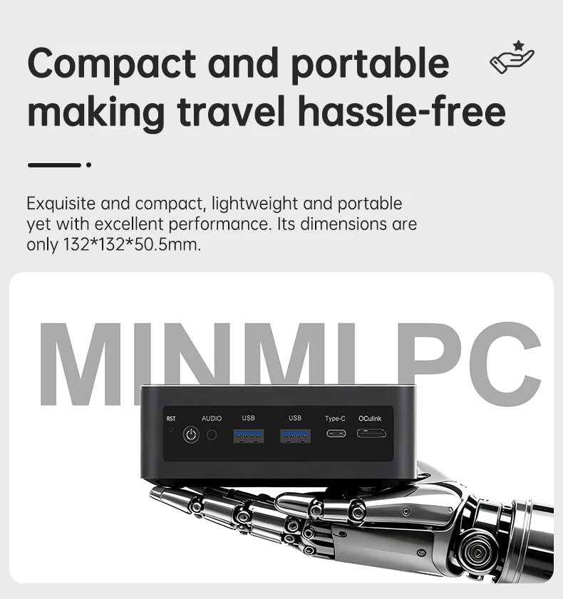 Topton Gaming Mini PC Oculink AMD Ryzen AI 9 HX 370 R7 8845HS USB4.0 2x2.5G LAN 2xPCIe4.0 NUC Mini Computer Windows 11 WiFi6