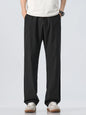 Summer Lyocell Fabric Ultra-thin Trousers Men's Loose Straight Cool Breathable Daily Sports Blue Casual Trousers Fashion Korean