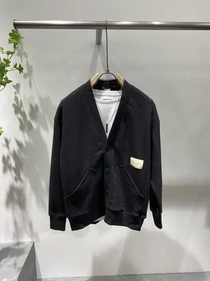 Men's Clothing Icon V Neck Cardigan Knit Sweater Male with Pockets Jumpers Tops Best Selling Products 2025 New in Knitwears A X