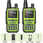 1/2PCS BAOFENG UV-5R Mini Walkie Talkie Dual PTT Wireless Bluetooth Programming Multi-Band Type-C Charge Long Range Ham Radio