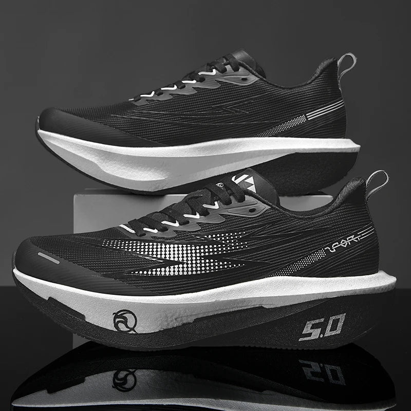 Running Shoes Men Sports Carbon Board Speciality Marathon Breathable Lightweight Women's Comfortable Athletic Nonskid Sneakers