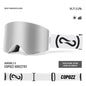 COPOZZ Magnetic Ski Goggles UV400 Protection Anti-Fog Ski Glasses Men Women Quick-Change Lens Snowboard Goggles with Two Options