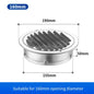 1pcs 70-300mm Round Stainless Steel Air Vent Grille Insect Protection Home Exterior Wall Ducting Ventilation Tool