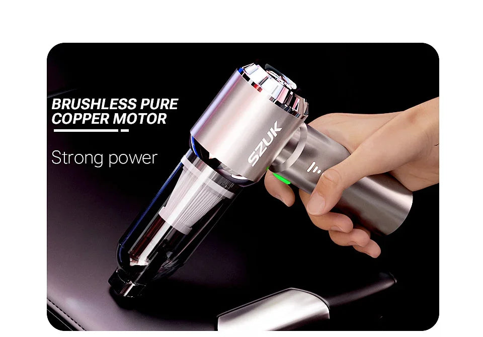 SZUK 18000PA Portable Vacuum Cleaner for Car  Dust Blower Cordless Handheld Car Vacuum Cleraner Powerful Mini Vacuum Cleaner