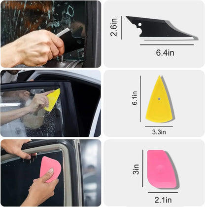 18/45/65pcs Window Tint Kit for Cars Vehicle Glass Protective Film Wrapping Set Vinyl Wrap Tools Window Tint Tools Car Film Kit