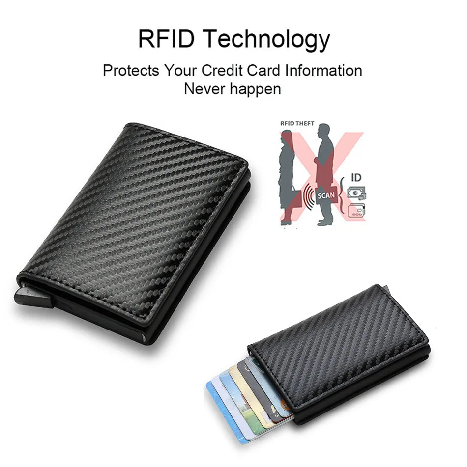 Anti Thief Rfid Credit Card Holder Smart Minimalist Wallet Men Women Slim Bank Cardholder Case Money Bag Cash Creditcard Purse