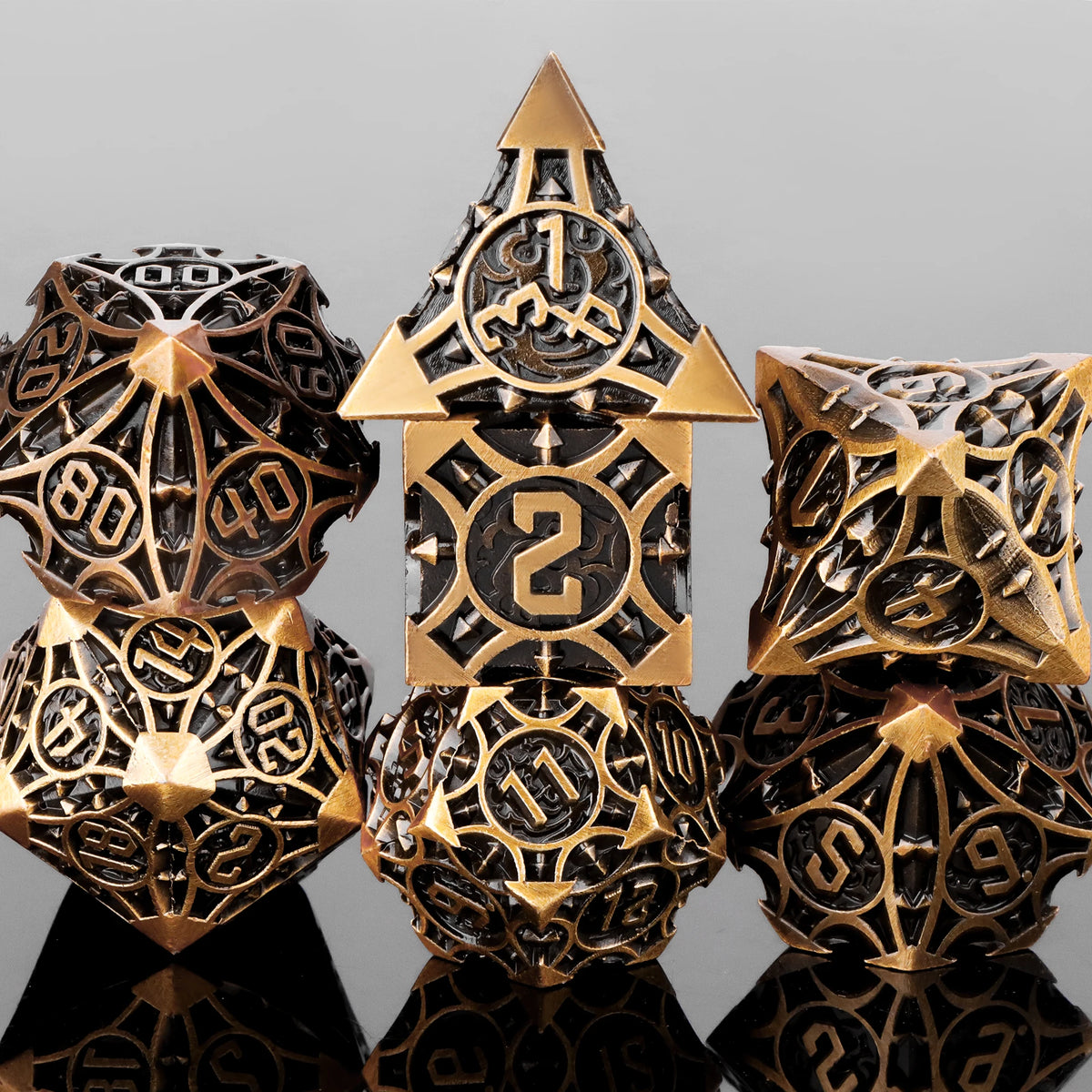 7pcs DND Metal Dice Set MTR Polyhedral Dice for Dungeons And Dragons Role Playing Games D&D Dice Set Dnd Gifts