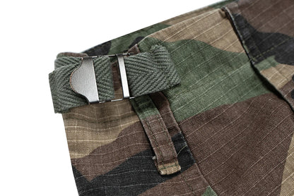 M65 Silhouette Camouflage Cargo Cropped Shorts for Men Wide Leg Patchwork Baggy Summer Shorts Oversized Loose Over Knee Pants