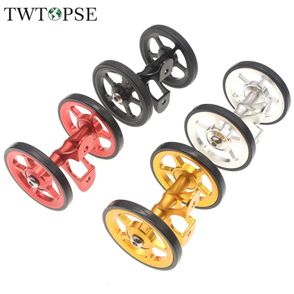 TWTOPSE Bike Easywheel Mudguard Fender Wheel For Brompton Folding Bicycle Mud Guard Wheel Double AL7075 CNC A C Line 77g 60mm