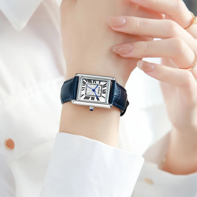 New Elegant Watches for Women and Men Fashion Leather Strap Waterproof Quartz Wristwatches Couple's Watches Gifts Drop Shipping