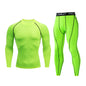 Men's 2/3pcs sets Boxing suit rashguard male kit MMA compression clothing men long-sleeved t-shirt+leggings tracksuit Sport Suit