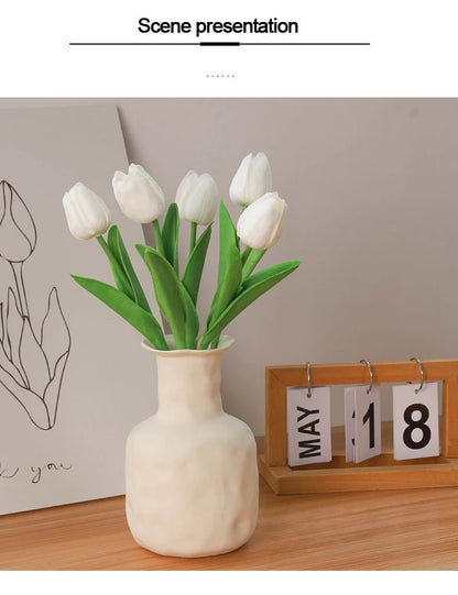 20pcs/3pc/5pc/10pc Bouquet Silicone Artificial Tulip Wedding Home Decoration Bouquet with Stems for Home Wedding Decoration