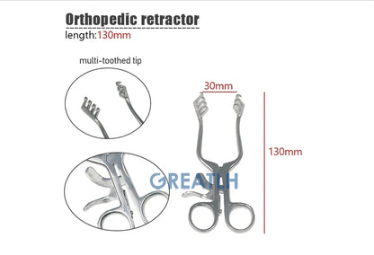 GREATLH Veterinary Instruments  Orthopedics Weitlaner Retractor Stainless Steel Self-Retaining Retractor pet