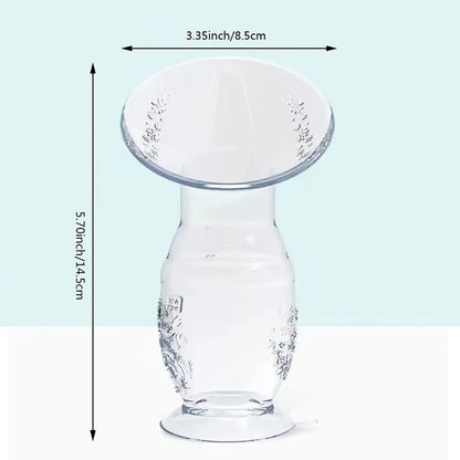 Manual Breast Pump with Scale&Diversion Trench, Soft Silicone Breastfeeding Pump, Milk Saver,Safe and Night Quiet Pumping