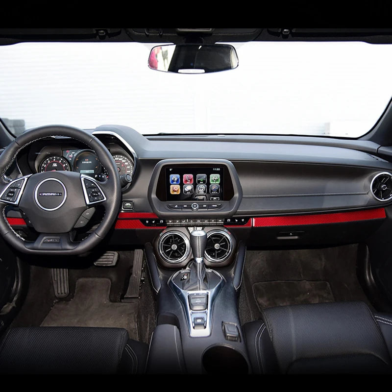 For Chevrolet Camaro 2016-2019 Car Dashboard Panel Cover Decorative Sticker Carbon Fiber Style Interior Modification Accessories