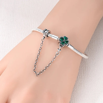 Original 925 Sterling Silver Bracelets 17-20CM Love Heart Flowers Butterfly Charms Beads Bracelet For Women Fashion Jewelry Gift