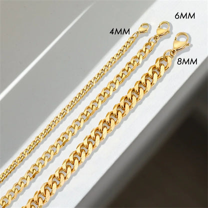 SUNIBI Classic Snake Chain Bracelets for Women Trend  Fashion Stainless Steel Cuban Chain Bracelet Trendy Woman Gifts Jewelry