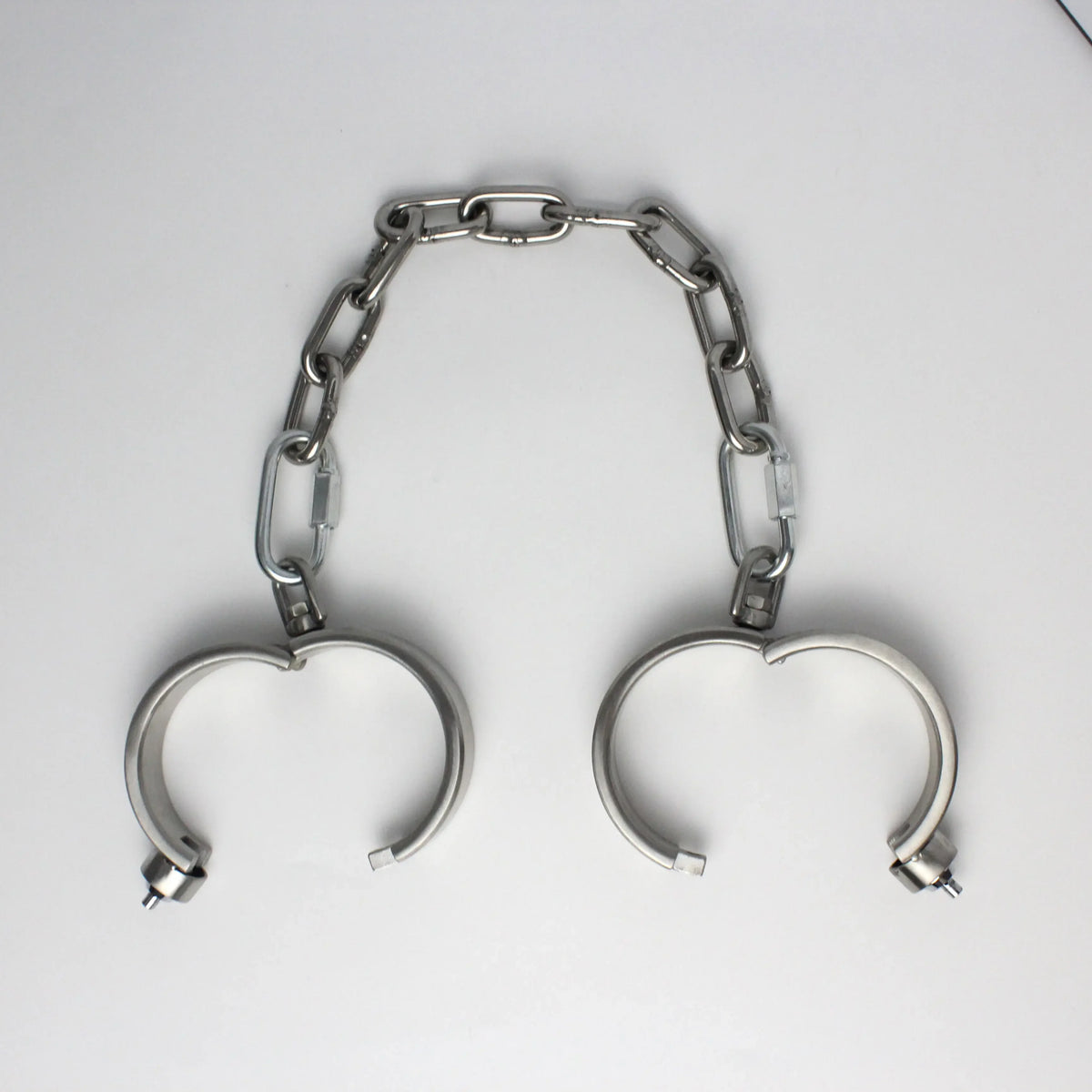 Heavy Duty Stainless Steel Handcuffs Ankle Cuffs Neck Collar Press Lock BDSM Restraints Bondage Adult Games Sex Toys for Couples