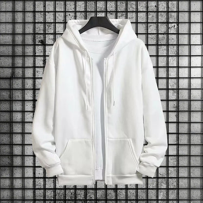 2026 New Arrival Men's Zipper Hoodie Sweatpants 2 Piece Set High Quality Hooded Long Sleeve Sweatshirt Autumn Winter Tracksuit