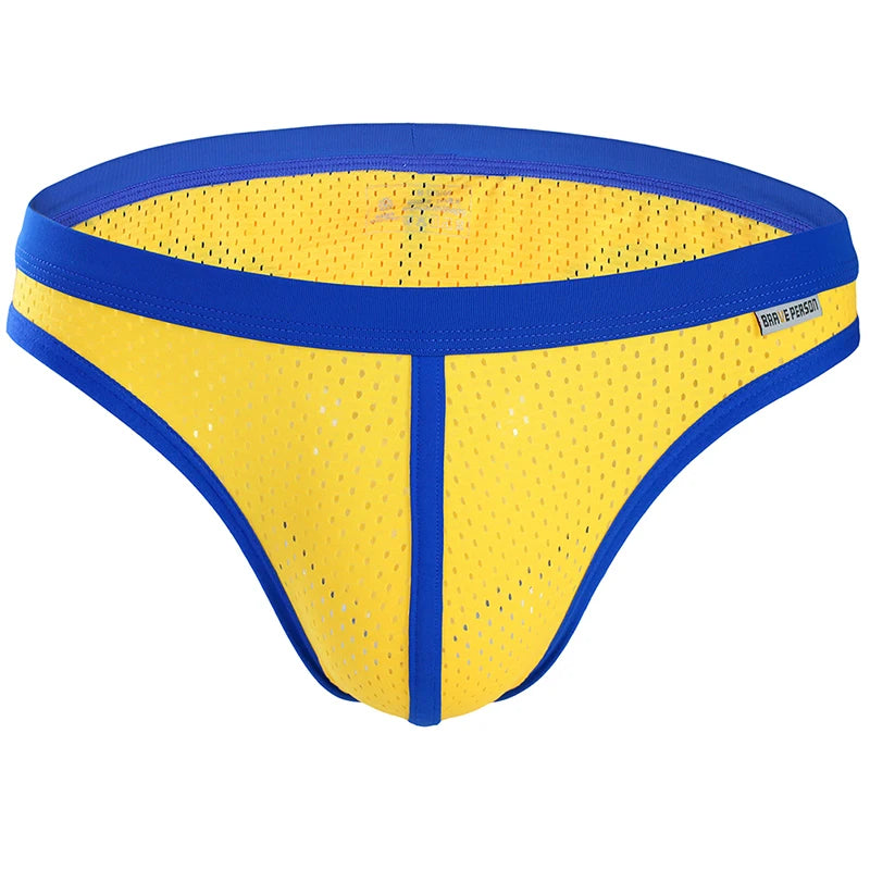 Men's New Nylon Solid Beachwear Briefs Bikini Men Low Rise Sexy Briefs Board Shorts Surfing Wear
