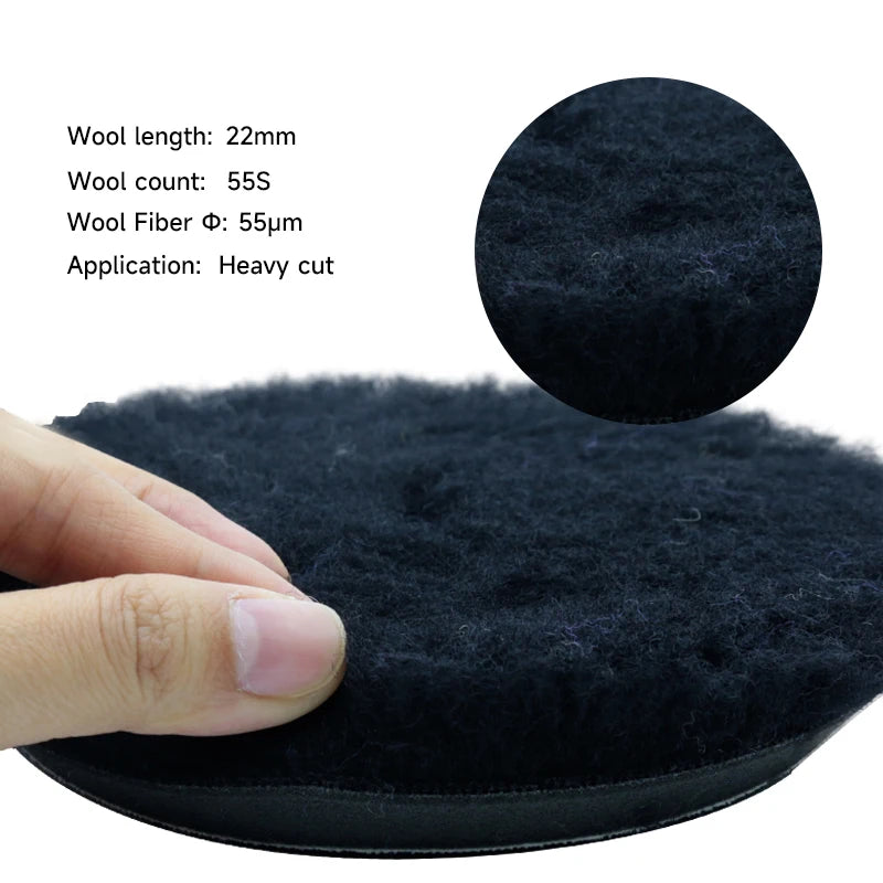 DETAILING 3"/5"/6" Wool Felt Polishing Pad Wool Wheel Buffer Auto Paint Care Buffing Pads for Car Polisher Remove Scratches