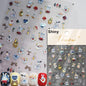 Collage Text English Letter Musical Note Star Graffiti Colorful 5D Love Heart Bowknot Nail Art Sticker Adhesive Manicure Decals
