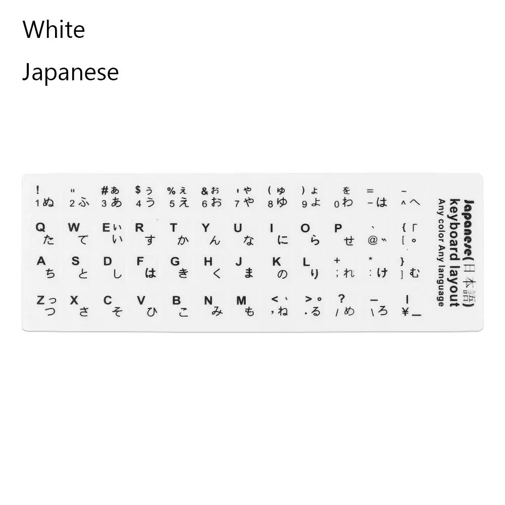 Non-slip English Arabic Keyboard Stickers Wear-resistant Laptop Keyboard Stickers Russian Letter Deutsch Spanish Alphabet Layout