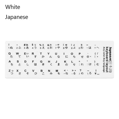 Non-slip English Arabic Keyboard Stickers Wear-resistant Laptop Keyboard Stickers Russian Letter Deutsch Spanish Alphabet Layout